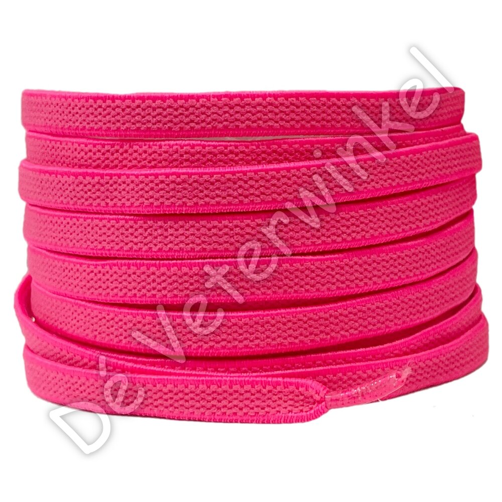 Plat ELASTIEK 7mm Neon Roze