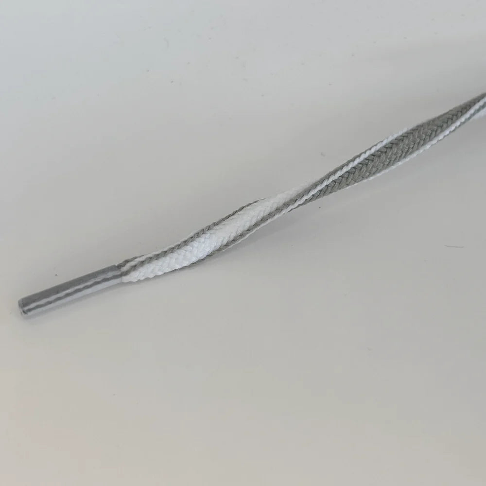 Ovale veter 5mm Two-Tone Grijs/Wit