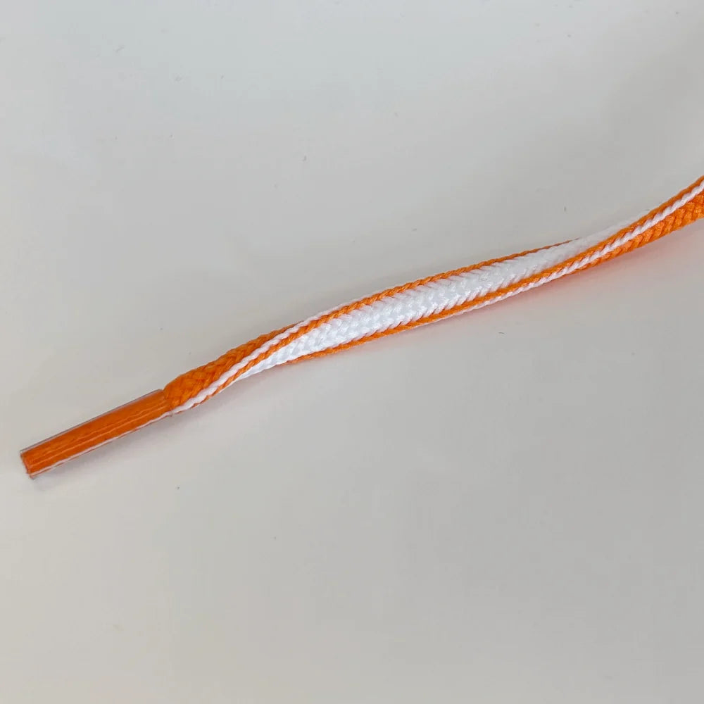 Ovale veter 5mm Two-Tone Oranje/Wit