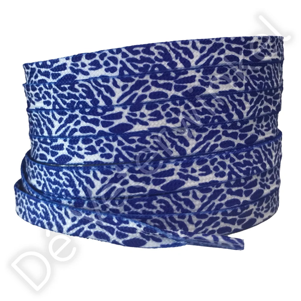 Animal printveters 8mm Blauw/Wit
