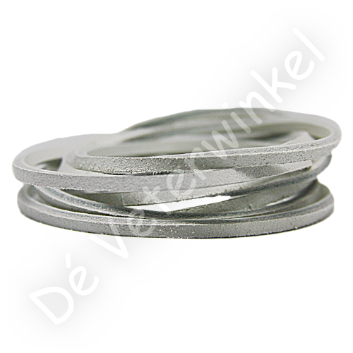 Leer vierkant achterzijde grof - Wit/Grijs