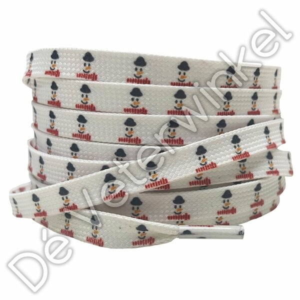 Print laces 8mm Snowman (KL.SNOW)