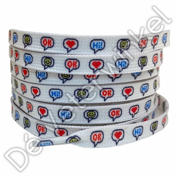 Print laces 8mm Text Messages (KL.TEXT)