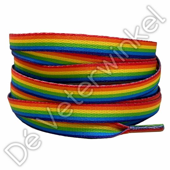 Print laces 8mm Rainbow-Stripe (KL.LGBT)