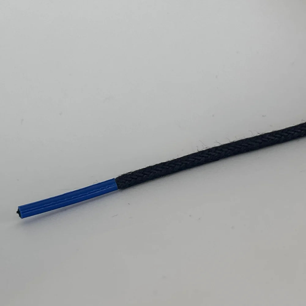 Rond 2mm wax Zwart-/ Blauwe pinken
