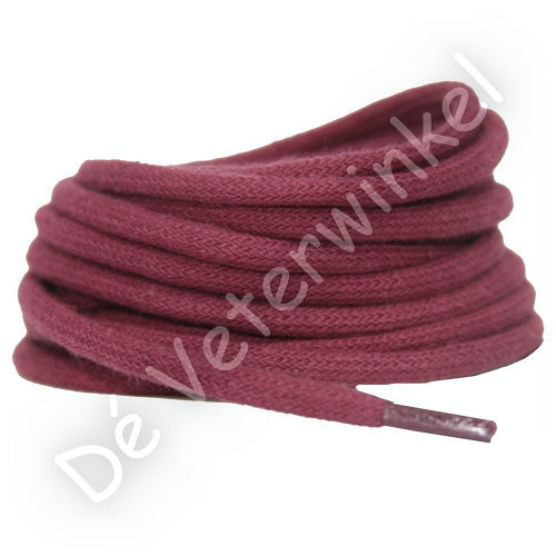 Rond 5mm katoen BordeauxRood