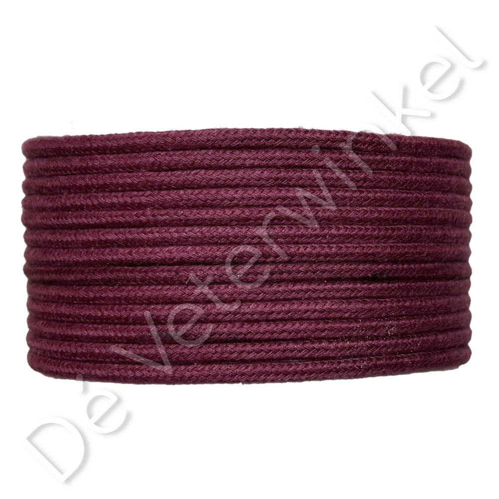 Koordveter 3mm katoen BordeauxRood