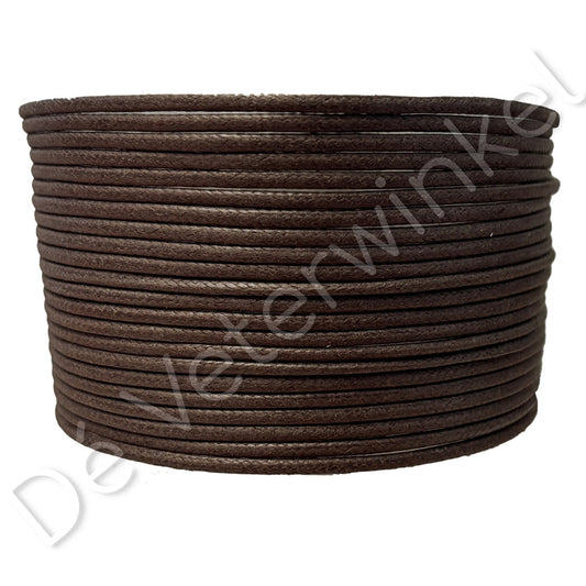Rond 2mm wax Bruin