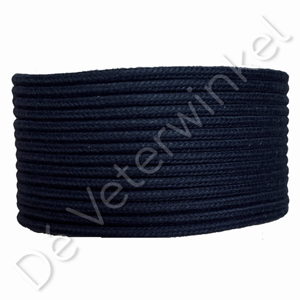 Koordveter 3mm katoen Donkerblauw