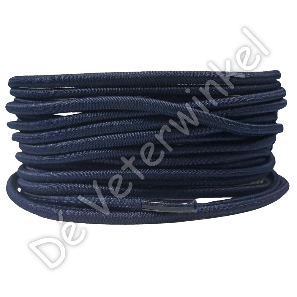 Rond 3mm ELASTIEK Donkerblauw