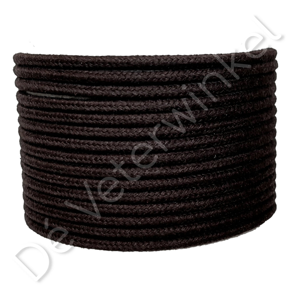 Rond 4mm katoen Donkerbruin