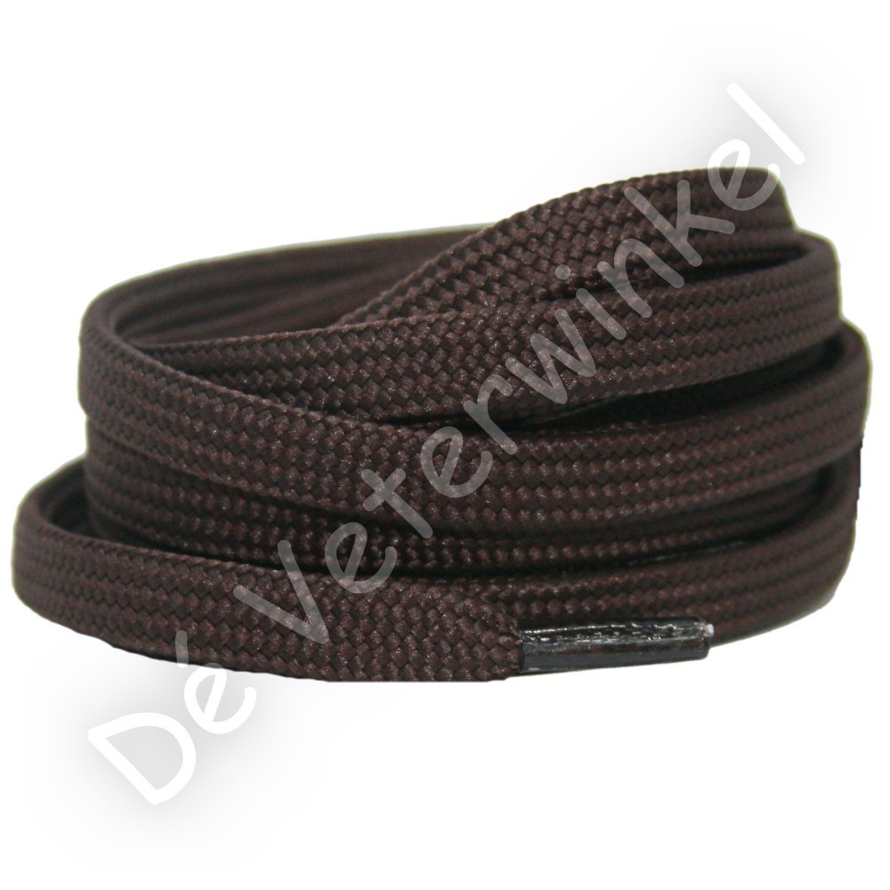 Plat 8mm polyester Donkerbruin