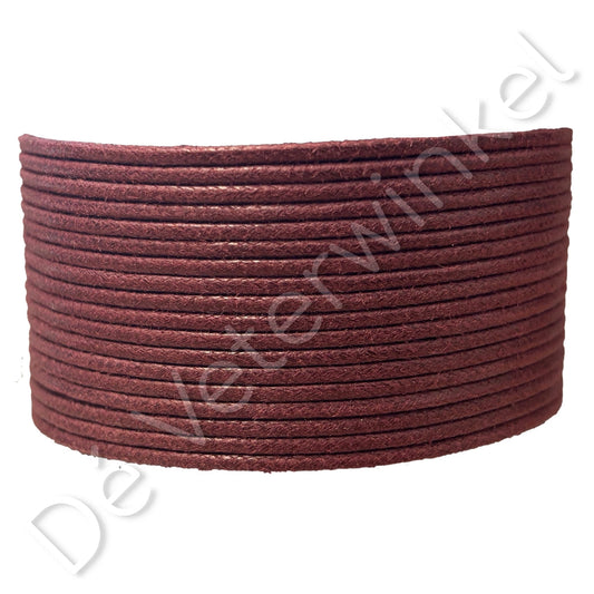 Rond 2mm wax Donkerrood