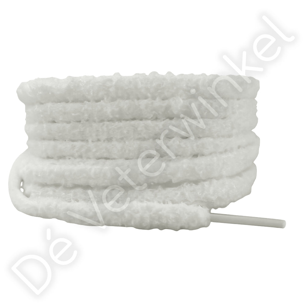 Fluffy veters 10mm Natural-White