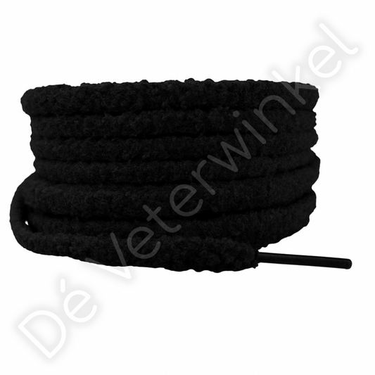 Fluffy veters 10mm Zwart