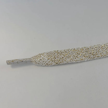 Glitterveter 8mm Wit/Gouddraad