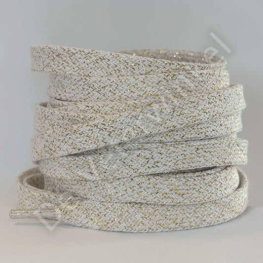 Glitterveter 8mm Wit/Gouddraad