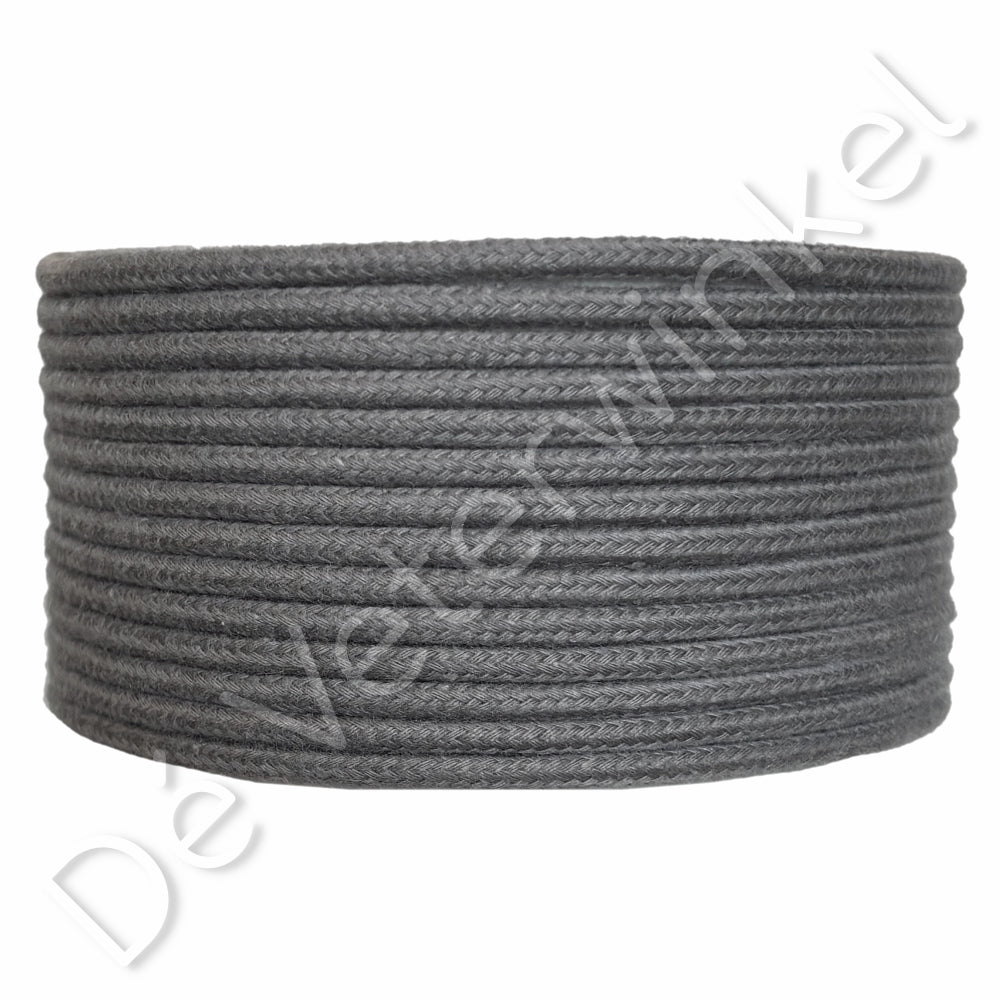 Koordveter 3mm katoen Grijs