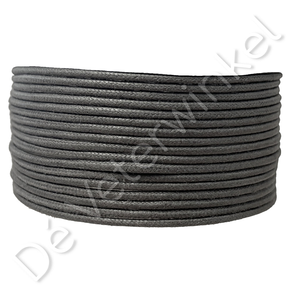 Rond 2mm wax Grijs