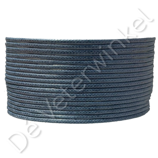 Rond 2mm wax Jeansblauw