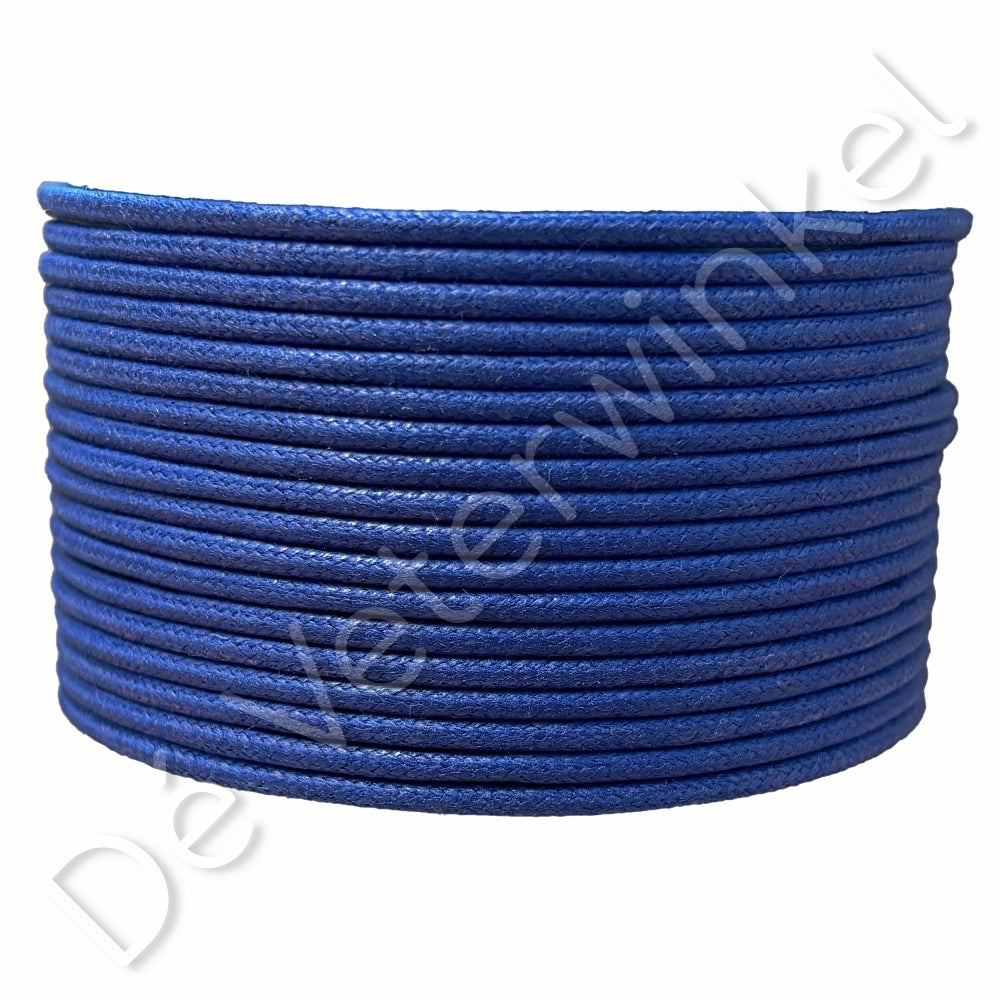 Rond 2mm wax Koningsblauw