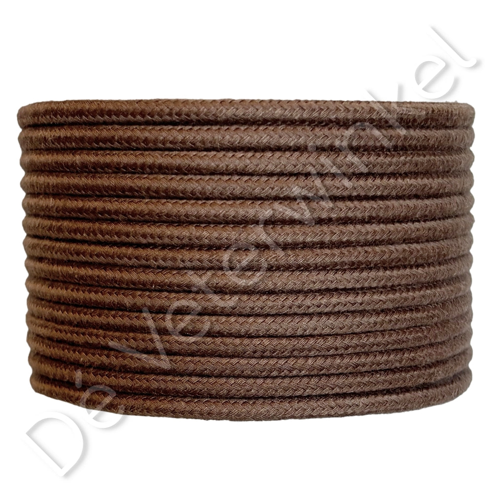 Rond 4mm katoen Middelbruin