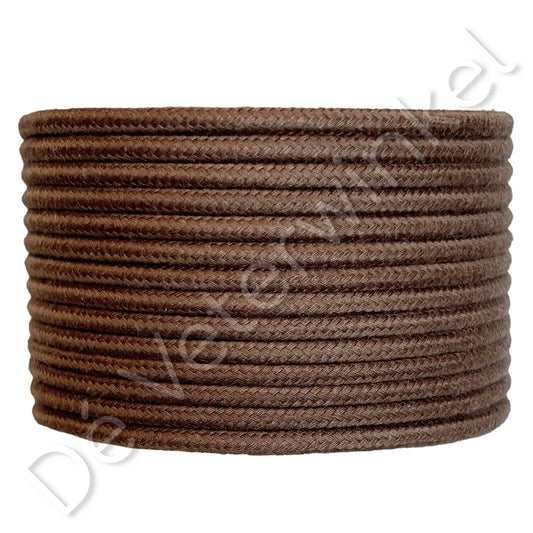 Rond 4mm katoen Middelbruin