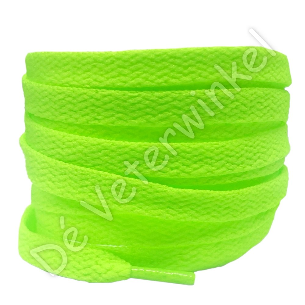 Nike veters plat 8mm Neon Groen