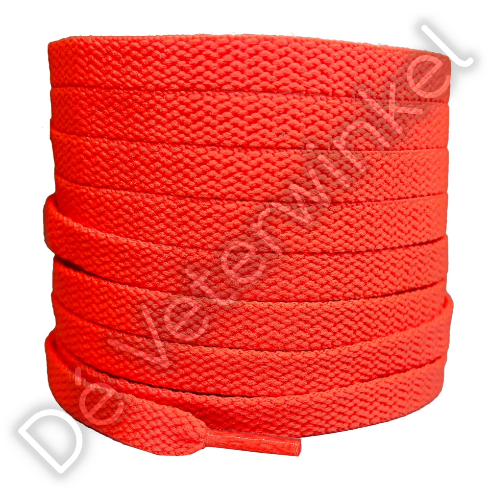 Nike veters plat 8mm Neon Koraal