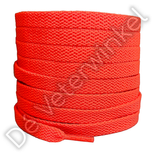 Nike veters plat 8mm Neon Koraal