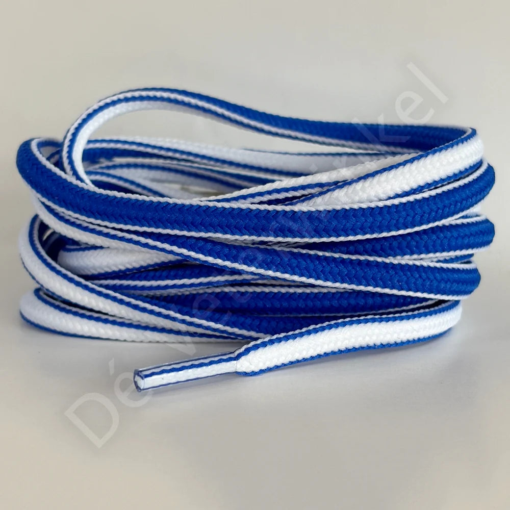 Ovale veter 5mm Two-Tone Blauw/Wit