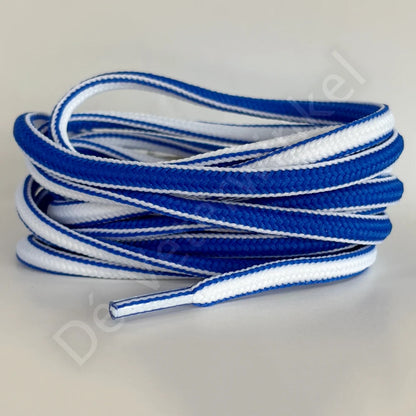 Ovale veter 5mm Two-Tone Blauw/Wit