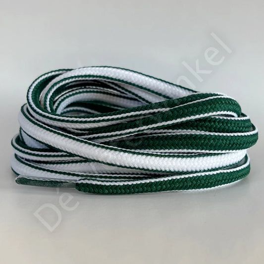 Ovale veter 5mm Two-Tone Groen/Wit
