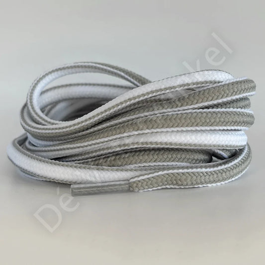 Ovale veter 5mm Two-Tone Grijs/Wit