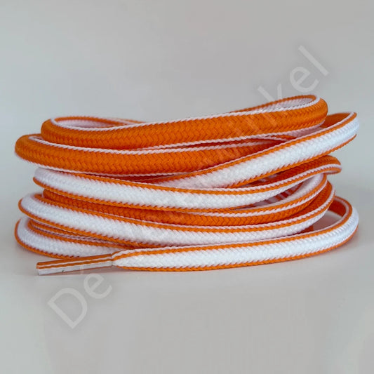 Ovale veter 5mm Two-Tone Oranje/Wit