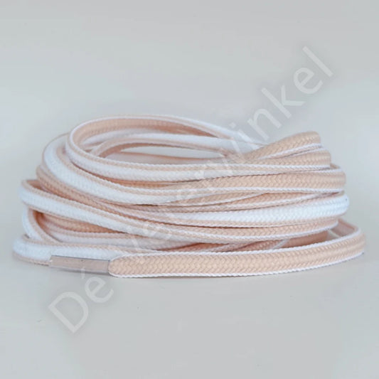 Ovale veter 5mm Two-Tone Poederroze/Wit