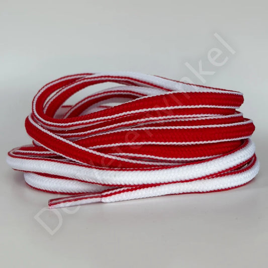Ovale veter 5mm Two-Tone Rood/Wit
