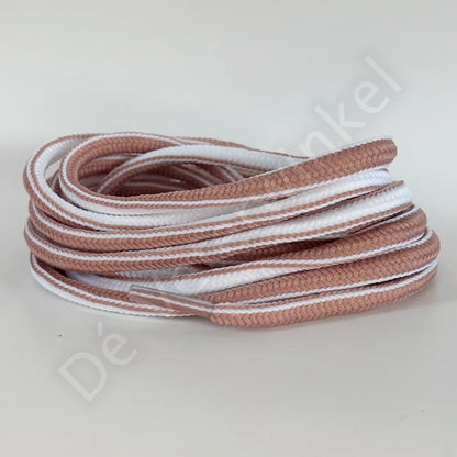 Ovale veter 5mm Two-Tone TaupeRoze/Wit
