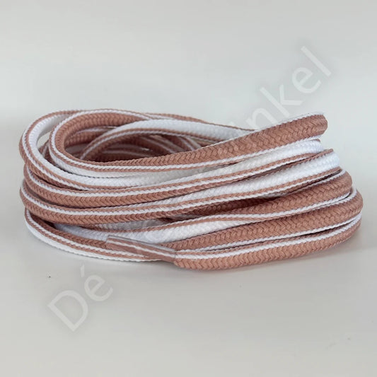 Ovale veter 5mm Two-Tone TaupeRoze/Wit