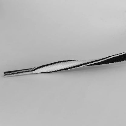 Ovale veter 5mm Two-Tone Zwart/Wit