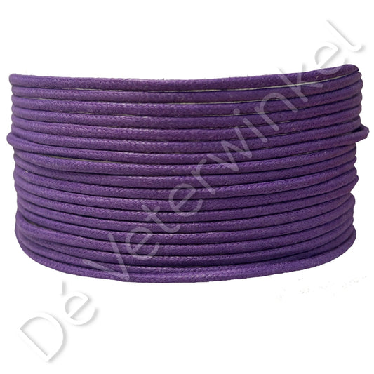 Rond 2mm wax Paars