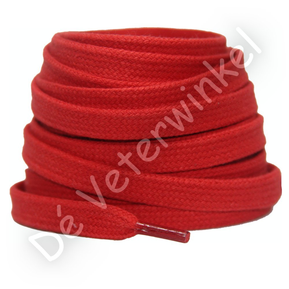 Plat 8mm katoen Rood