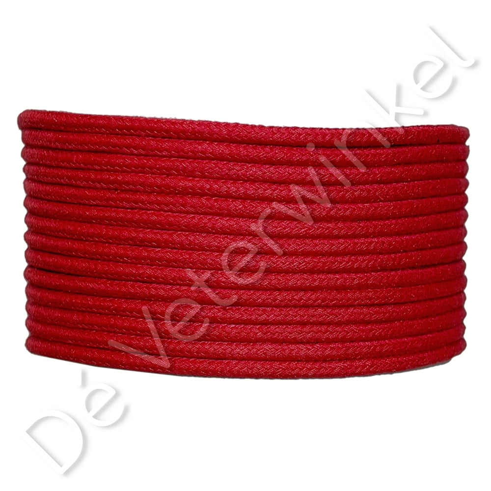 Koordveter 3mm katoen Rood