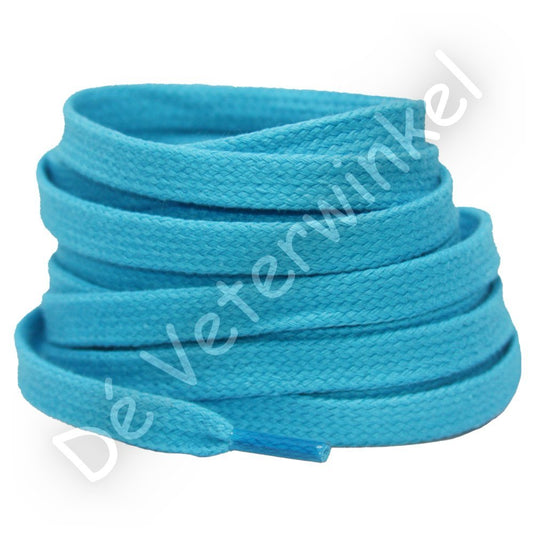 Plat 8mm katoen Turquoise
