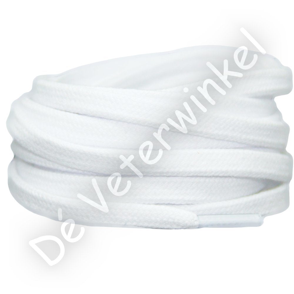 Plat katoen 6mm Wit