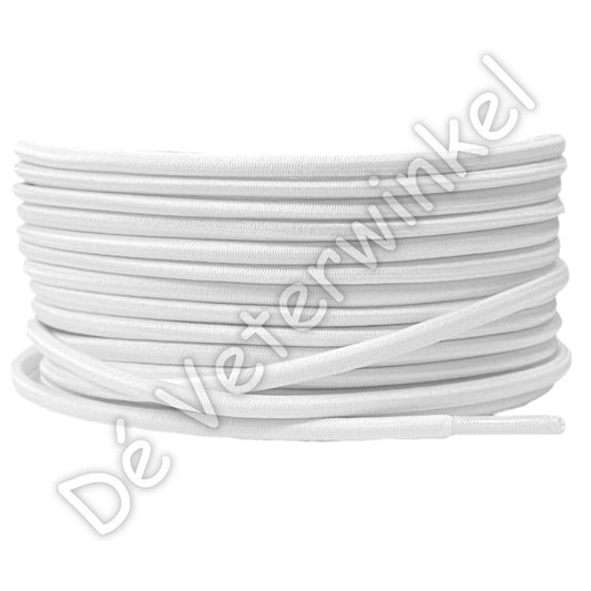 Rond 3mm ELASTIEK Wit