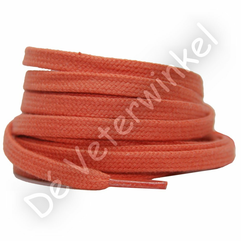 Plat katoen 6mm Zalm Oranje