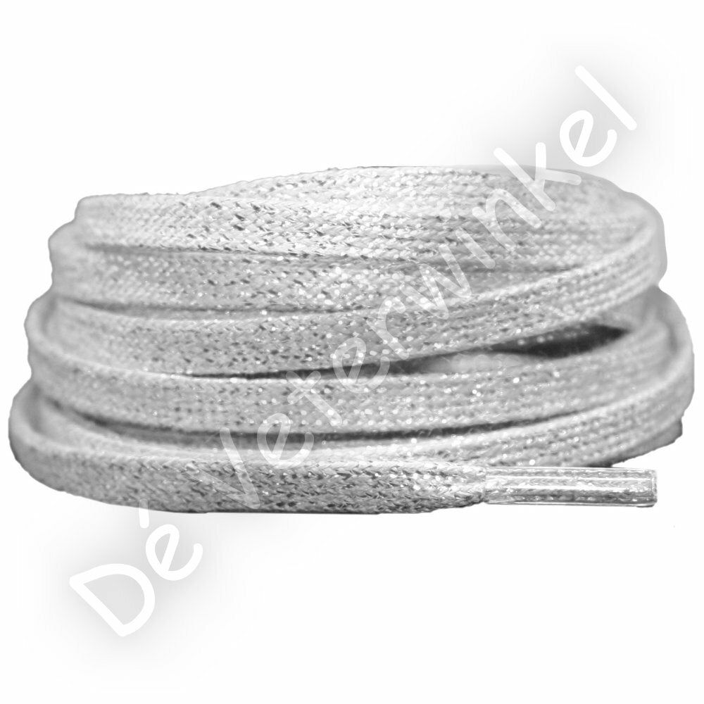 Plat katoen 6mm Zilverdraad