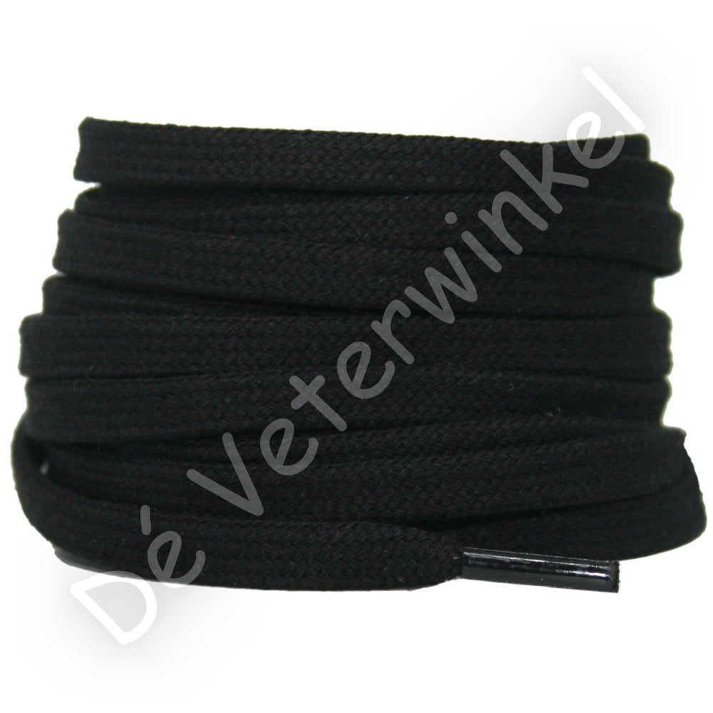 Plat katoen 6mm Zwart