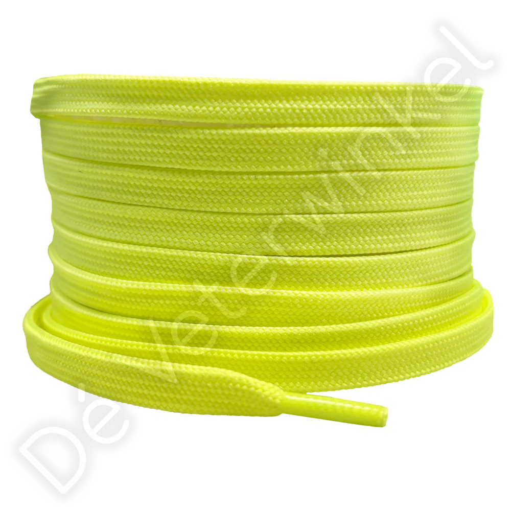 Plat 8mm polyester Neon Geel